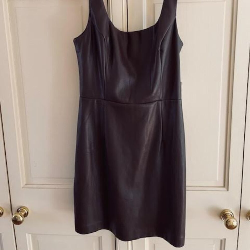 AQUA Women's Faux Leather Mini Dress